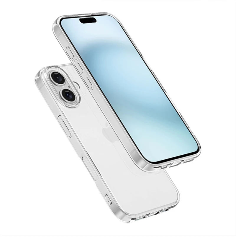 Ultra Thin Silicone Transparent TPU Case For Iphone 16 Pro Max 16E 16 Plus Fit Protective silicone Crystal clear soft Back Cover