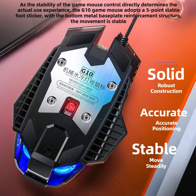 🖱️ G10 Pro RGB Gaming Mouse – Wired Mechanical, 200–7200 DPI, Macro Programmable 🖱️