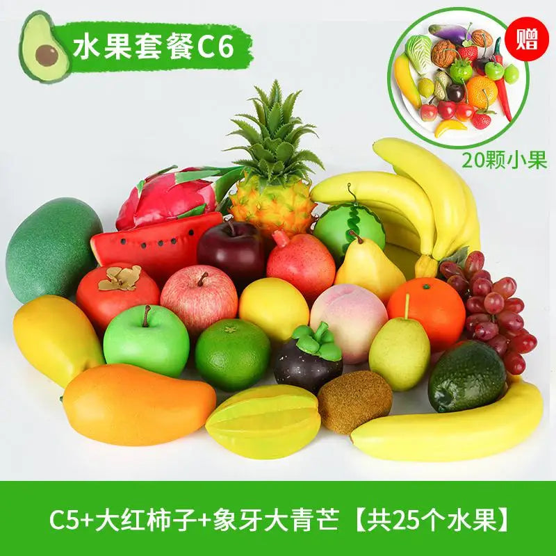 Artificial Decor Fruits Bubble Mini Simulation Fruit Apple Orange Lemon Set Crafts Festive Supplies Foam Fruit Model 38pc/set