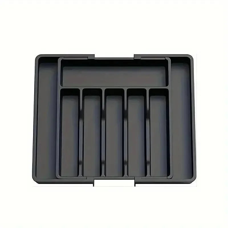 Expandable Utensil Tray Storage Box Home Kitchen Diningware Organizer PP Material Jewelry Accessories Packaging Display