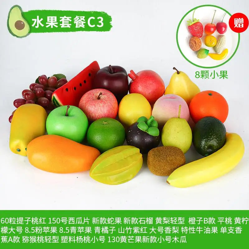 Artificial Decor Fruits Bubble Mini Simulation Fruit Apple Orange Lemon Set Crafts Festive Supplies Foam Fruit Model 38pc/set