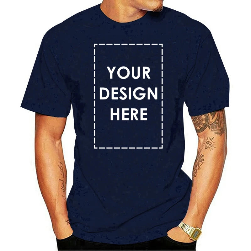 Add Your Own Custom Text Name Personalized Message Men's T Shirt Casual Dress High Quality MensT-shirt5xL