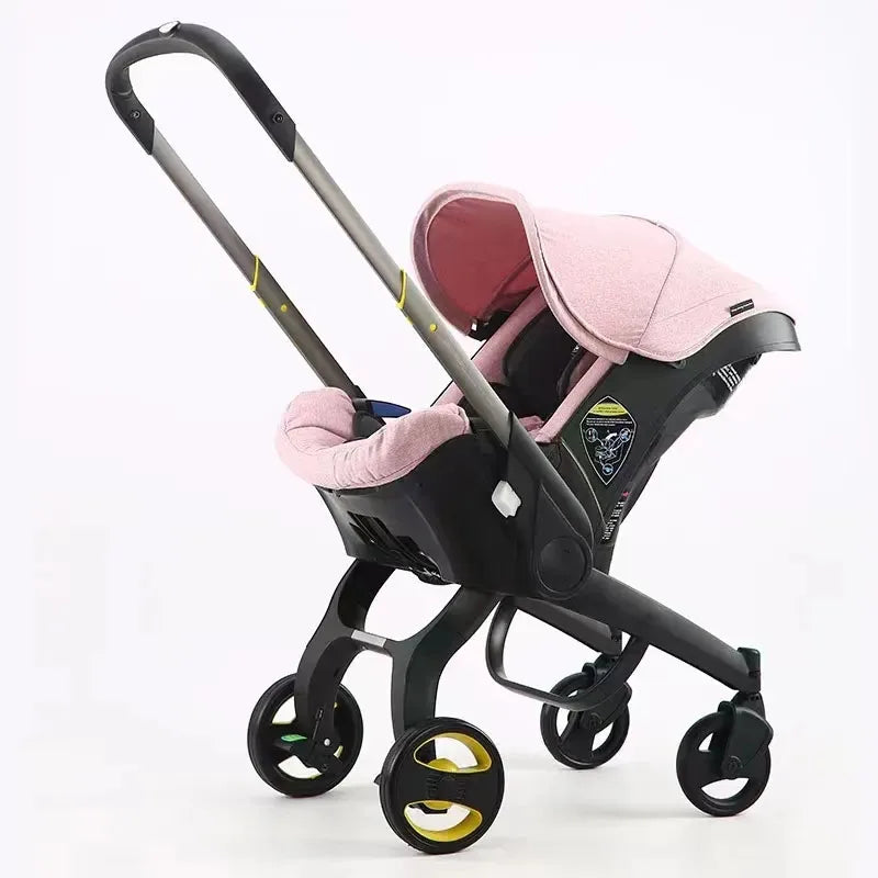 Compact Baby Stroller 4 in 1 Car Seat Stroller Lightweight Pushchair All in One Travel System for Newborns Travel Pram Doona
