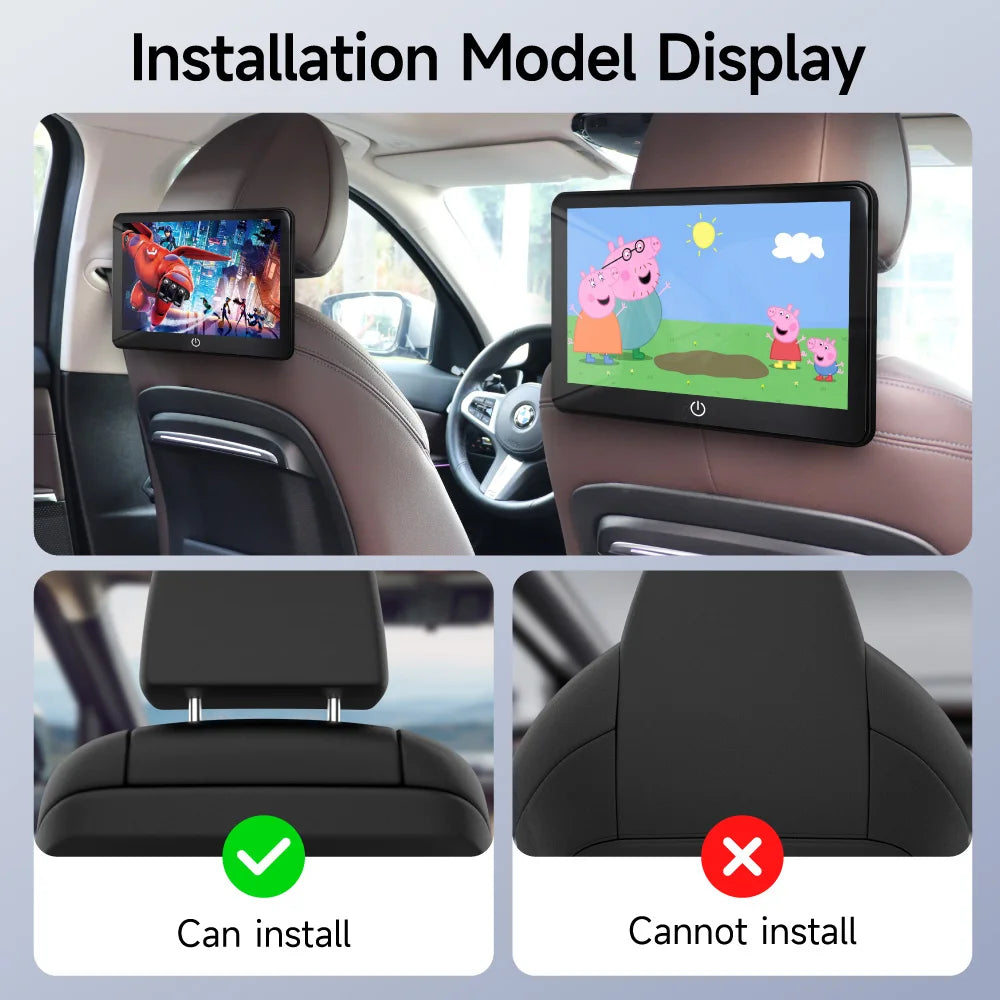 JIUYIN 11.6 Inch Android 12 Tablet Screen For Car Rear Seat Headrest Monitor Display IPS Player Video Music Bluetooth HDMI USB