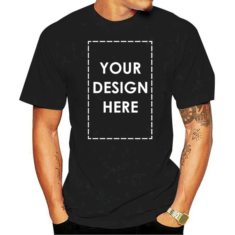 Add Your Own Custom Text Name Personalized Message Men's T Shirt Casual Dress High Quality MensT-shirt5xL