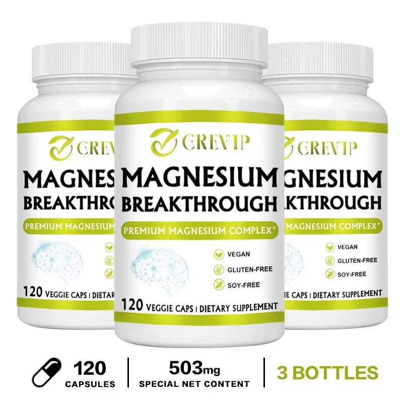 Magnesium Breakthrough - 7 Forms of Magnesium - Natural Sleep and Brain Supplement, Supports Muscle, Joint and Heart Health