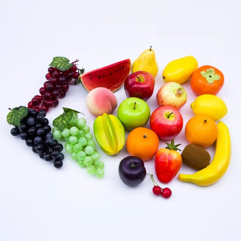 Artificial Decor Fruits Bubble Mini Simulation Fruit Apple Orange Lemon Set Crafts Festive Supplies Foam Fruit Model 38pc/set