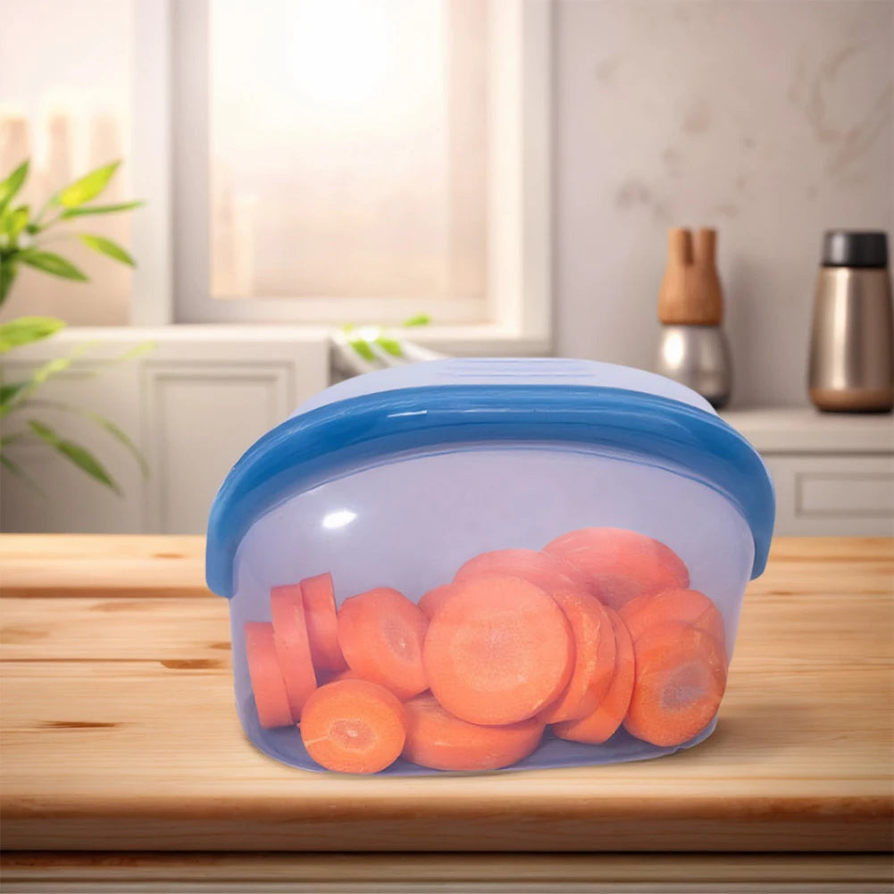 3/8 Pack Reusable Silicone Food Storage Bag Fresh-keeping Bag Leakproof Food Bags for Lunch Home Kitchen Fridge Organization