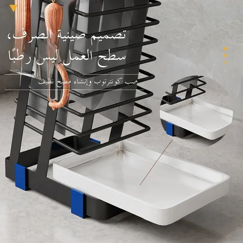 Stainl Steel 304 Knife Holder Kitchen Storage Ra Vegetable Cutter Drainage Home Use Knife Stand Organizer elf