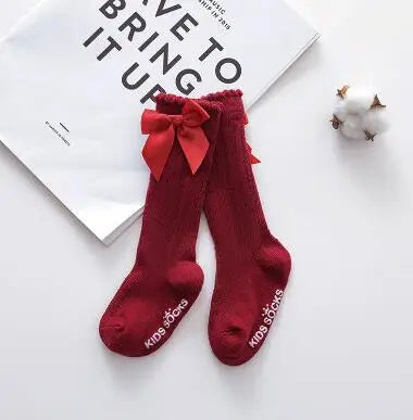 Knee High Socks Girl Long Soft Cotton Lace Baby Socks Kids Socks Meias Princess 2020 New Toddlers Girls Big Bow Children Cartoon