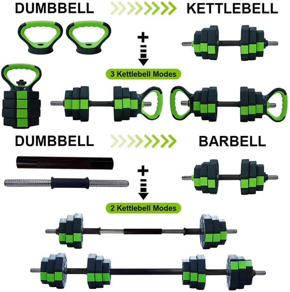 66lbs/88lbs Weight 4 in 1 Adjustable Kettlebell Set Dumbbell Set Used as Kettlebells Barbell Push up Stand for GYM Home