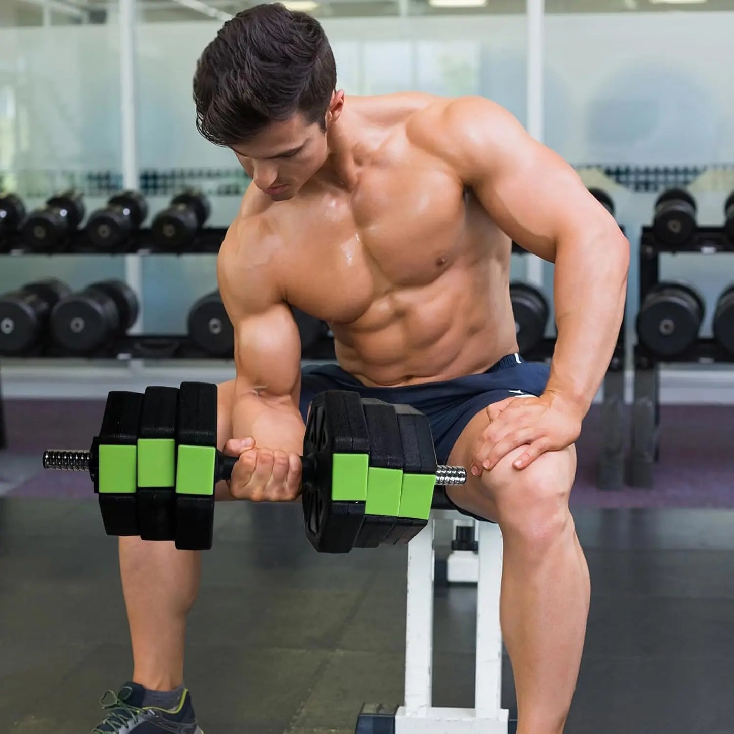 66lbs/88lbs Weight 4 in 1 Adjustable Kettlebell Set Dumbbell Set Used as Kettlebells Barbell Push up Stand for GYM Home