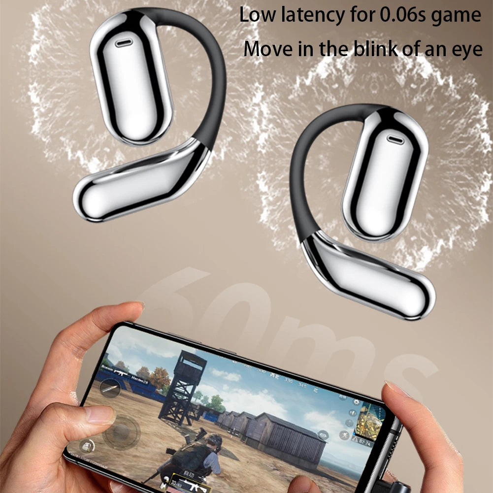 AI Translation Earphones Bluetooth-Compatible 5.4 Real Time Translator Waterproof Touch Screen Open Ear Headphones