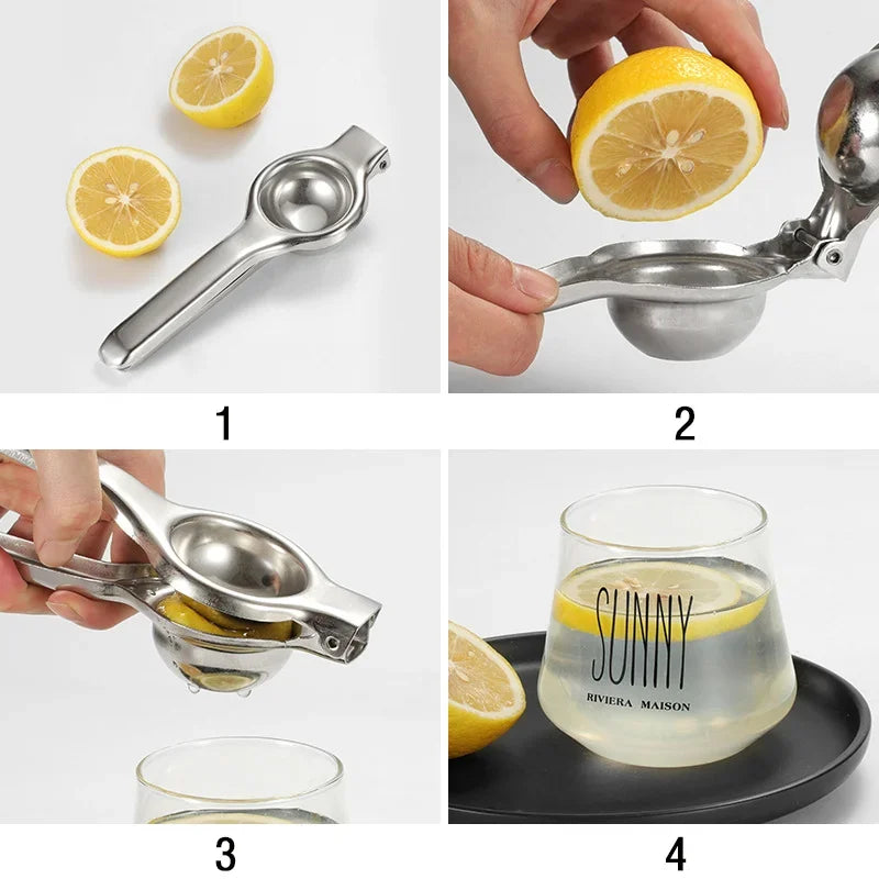 Stainless Steel Manual Juicer Processor Lemon Squeezer Orange Fruit Household Lemon Clip Fruit Pressing Kitchen Accessories