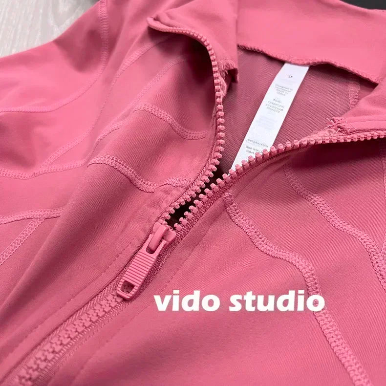 Lemon Definition Women Jacket Fashion Tight-fitting Thin Sportswear Training Running Gym Yoga Solid Color Cardigan Jacket