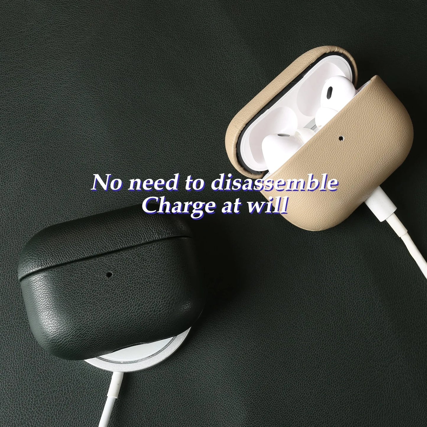 Eco-Friendly Bio Leather Case For Airpods Pro 2 Case airpods4 3 Wireless Bluetooth Headphone Earphone Box Protective Shell Cover