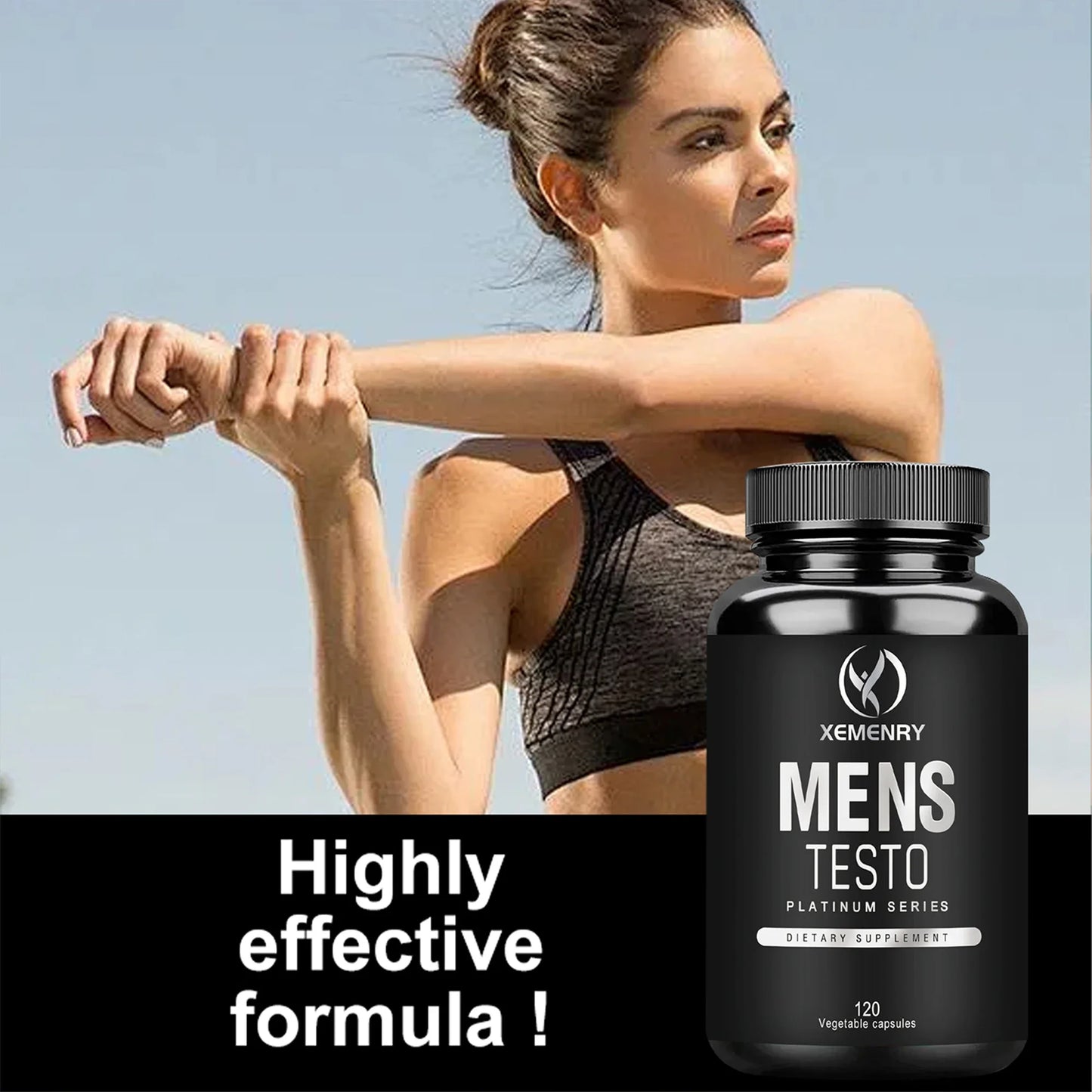 Men's Supplements - Reduces Fatigue, Enhances Male Function, Supports Muscle Growth, Vascular Function and Energy - 120 Capsules