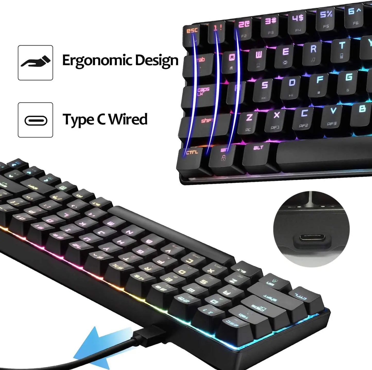 ⌨️ MAMBASNAKE MK14 Gaming Keyboard – Wired, RGB & Buy 2 Get 1 Free! ⌨️