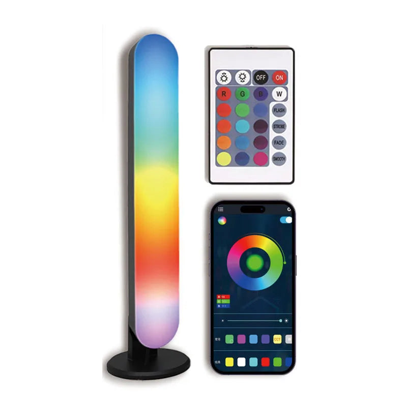 2pcs LED Night Light RGB Ambient Lights with Remote Control For Gaming TV Room Bedroom Decoration Bar Music Rhythm Symphony Lamp