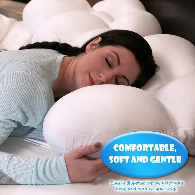 Clearance_All-round Egg Shaped Cloud Pillow Soft Bed Pillow Nursing Pillow 3D Ergonomic Sleeping Memory Foam Egg Shaped Ergonomi