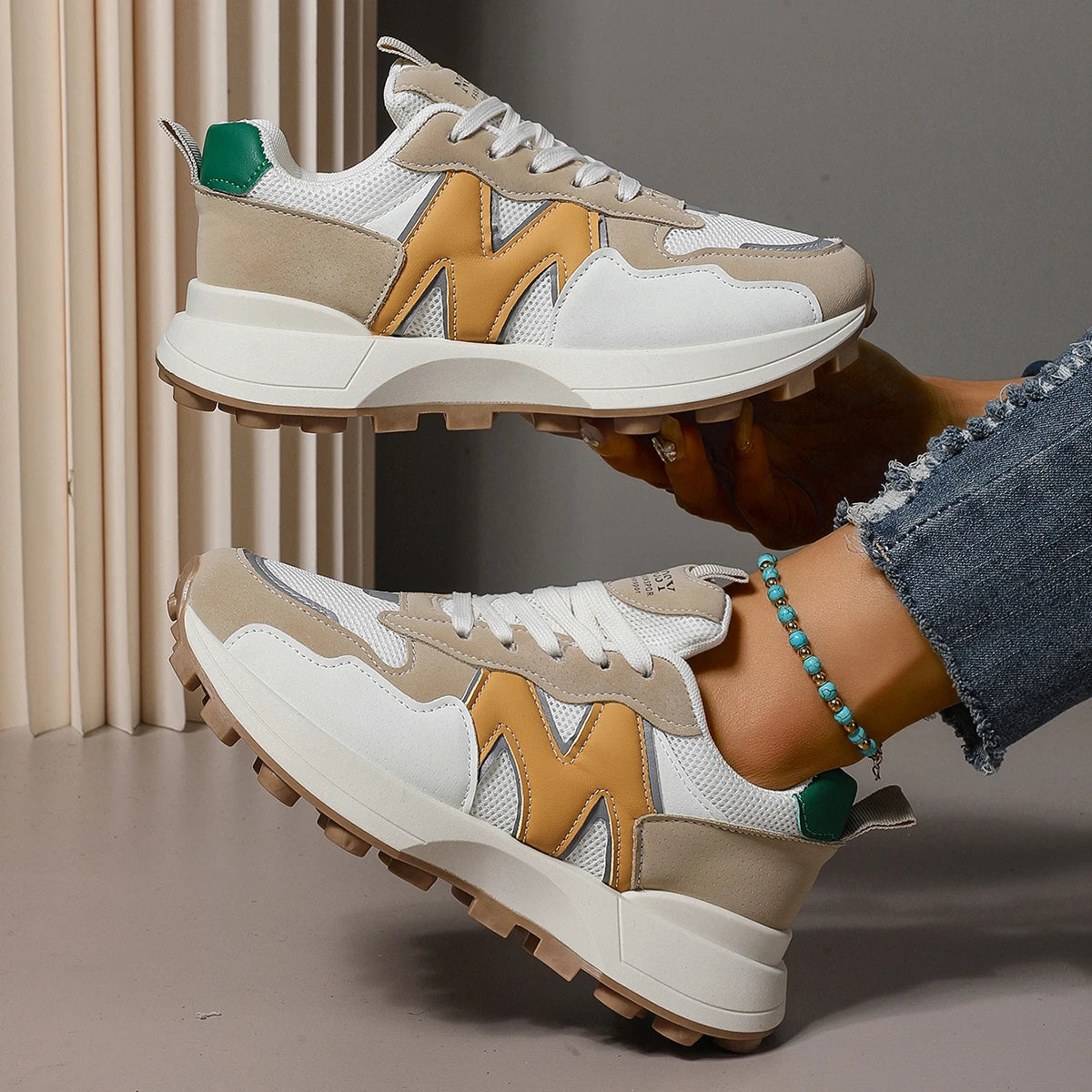 Women New Breathable Sneakers High-end Sport Balance Fashion Shoes for Women Office Trend Luxury Sneakers Women Zapatos De Mujer