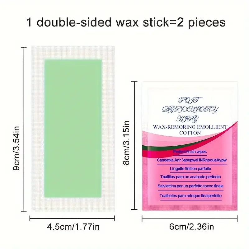✨ Hair Removal Wax Strips | 10/20/30/50pcs for Face, Arms, Legs & Body ✨