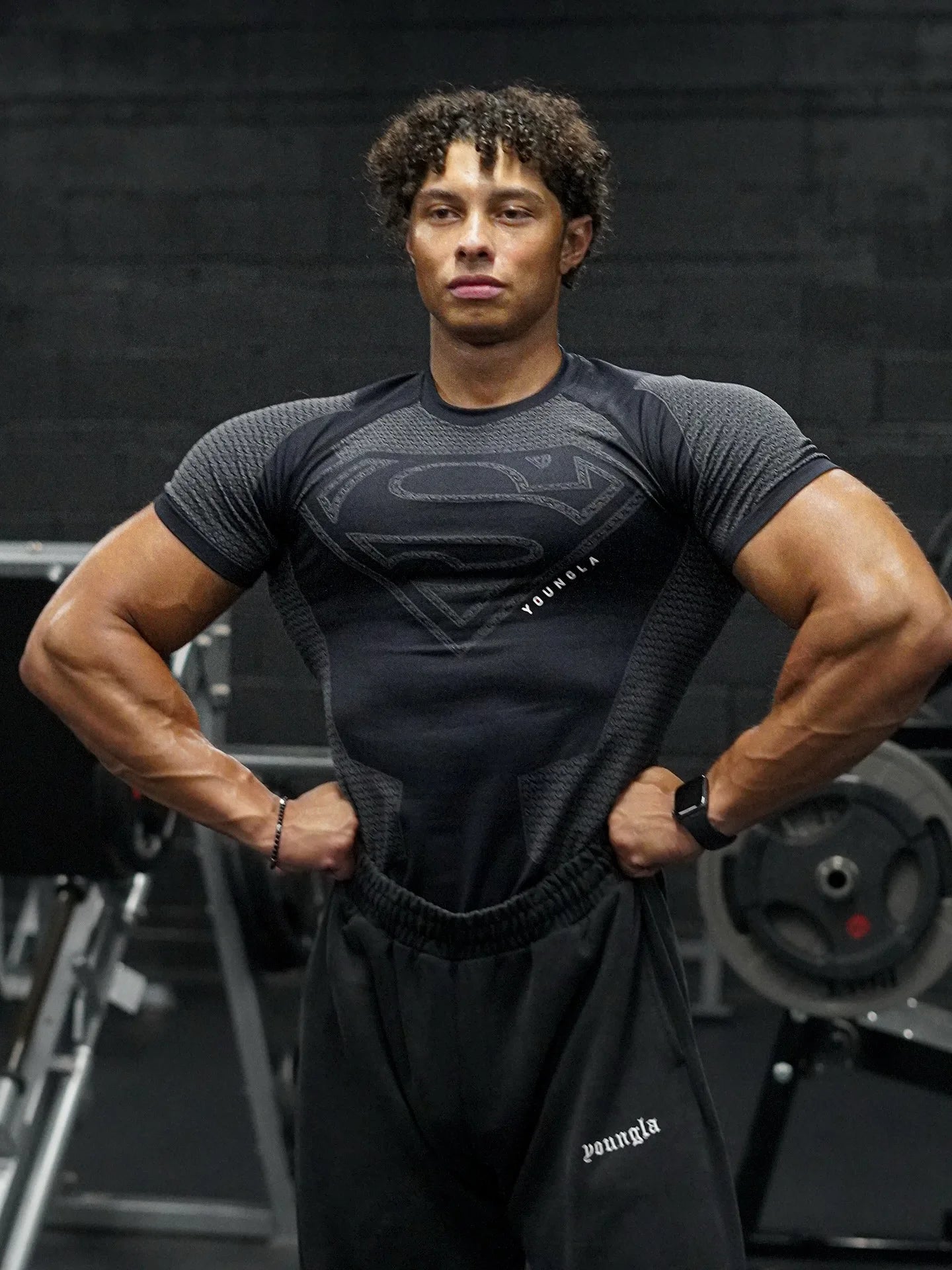 2025 New style Men's High Elastic Quick Dry Sports Shark T-Shirt Tight Workout Breathable Summer Gym Trendy Short sleev