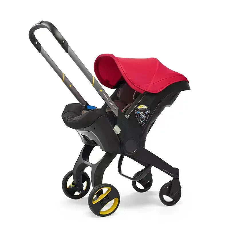 Compact Baby Stroller 4 in 1 Car Seat Stroller Lightweight Pushchair All in One Travel System for Newborns Travel Pram Doona