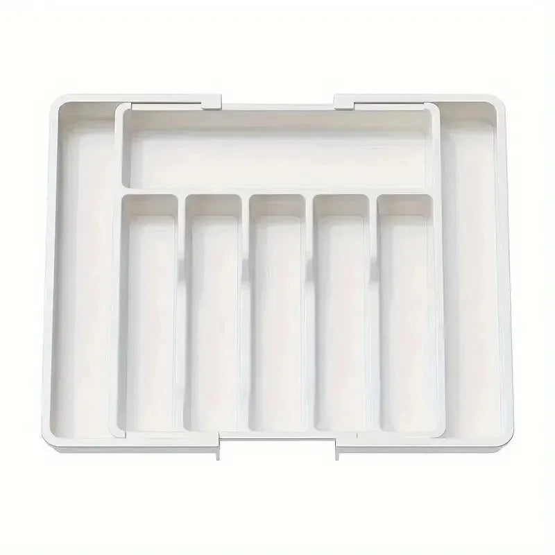 Expandable Utensil Tray Storage Box Home Kitchen Diningware Organizer PP Material Jewelry Accessories Packaging Display