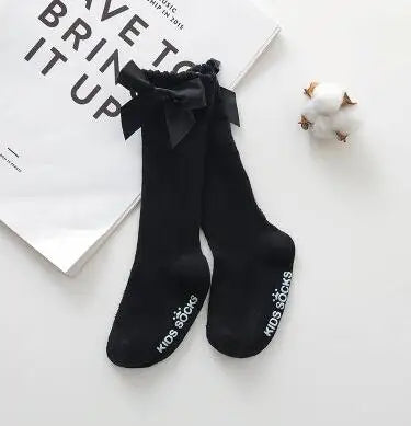Knee High Socks Girl Long Soft Cotton Lace Baby Socks Kids Socks Meias Princess 2020 New Toddlers Girls Big Bow Children Cartoon