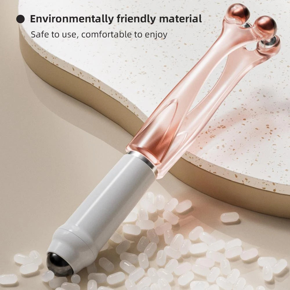 1/2PCS Finger Massager Roller with Stainless Steel Beads, Dual Head 360 Degree Rolling Design, 4 Sided Massager for Hand Relax