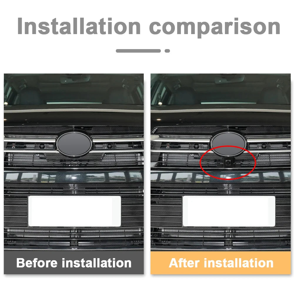 Car Front View Camera For Toyota Highlander 2018 2021 AHD Camera 1080P Night Vision 150° Fisheye Lens Waterproof Parking Monitor