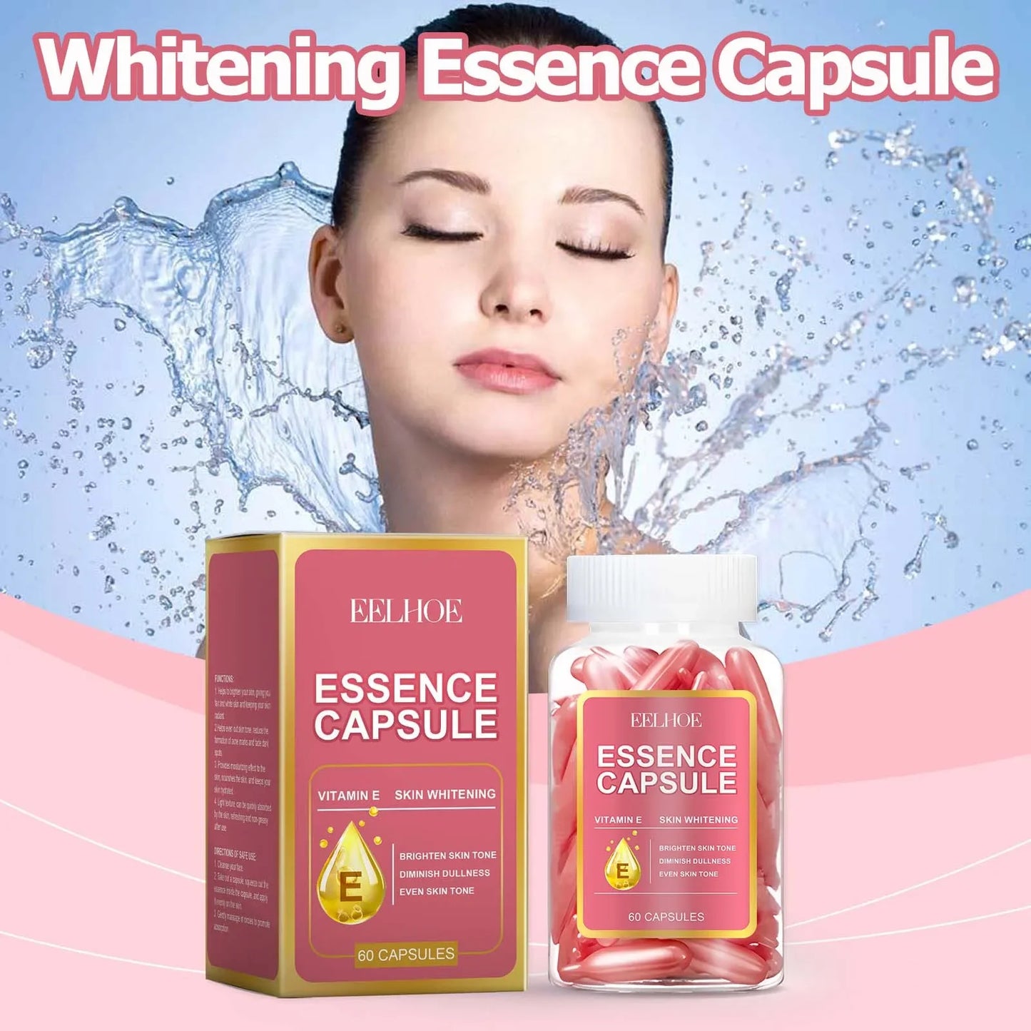 Vitamin E Dark Spots Remover Capsule Face Freckle Melanin Correct Anti Pigmentation Brighten Beauty Korean Day Night Skin Care