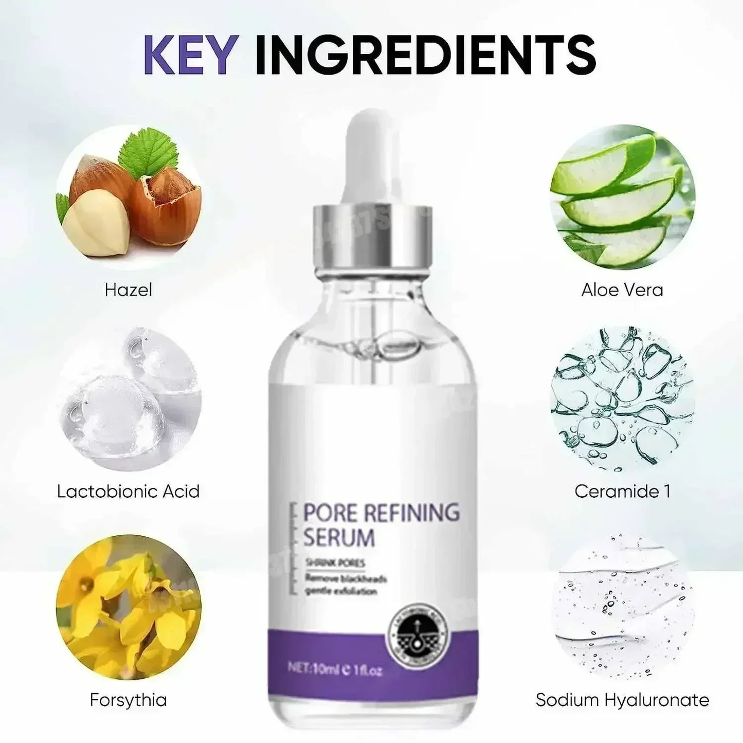 Face Skin Pore Shrinkage Serum Long-Lasting Moisturizing Improves Large Pores Calming Skin Care Essence