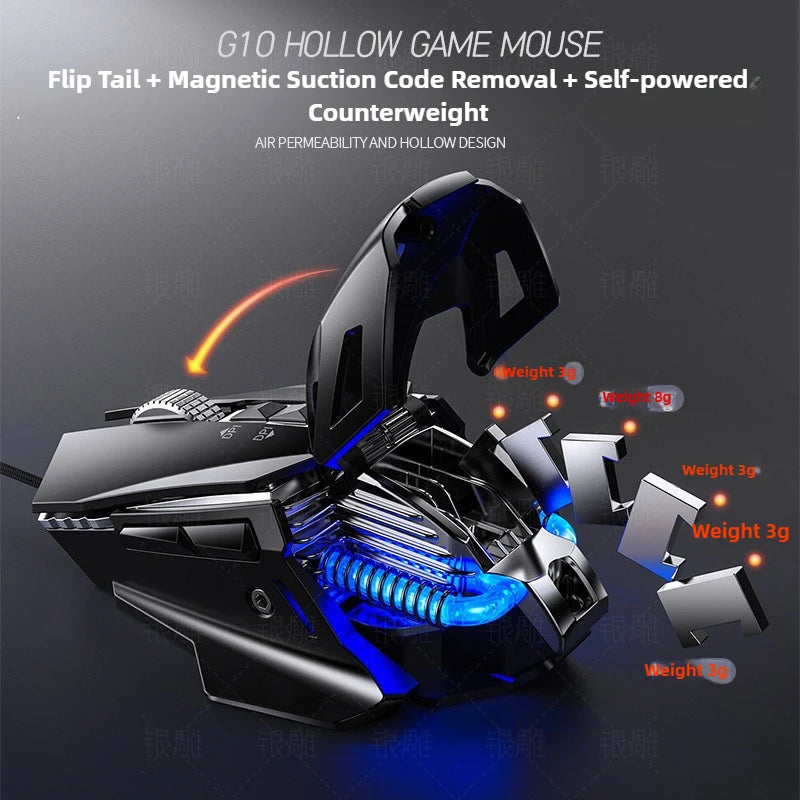 🖱️ G10 Pro RGB Gaming Mouse – Wired Mechanical, 200–7200 DPI, Macro Programmable 🖱️