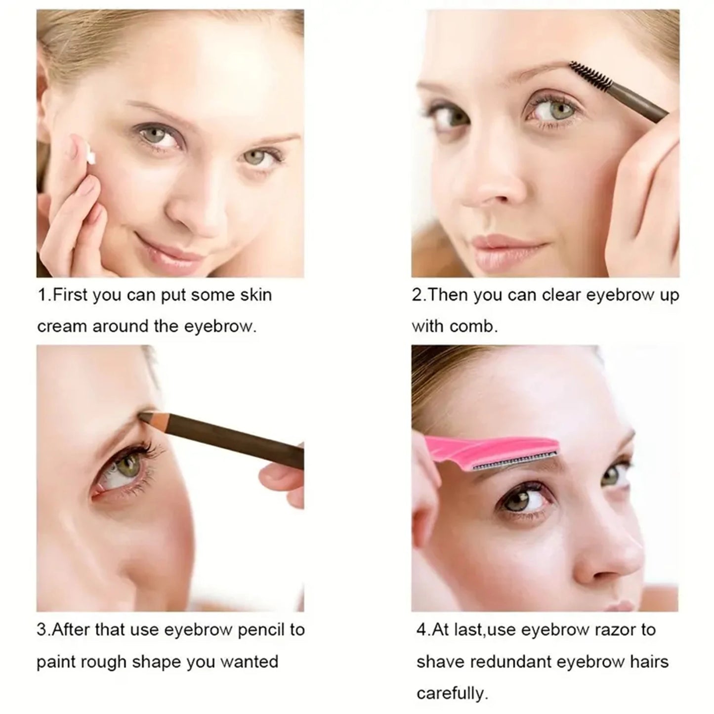 ✨ Eyebrow & Face Razor Set | Safe Trimmer with Protective Cover (5/10/30/40pcs) ✨