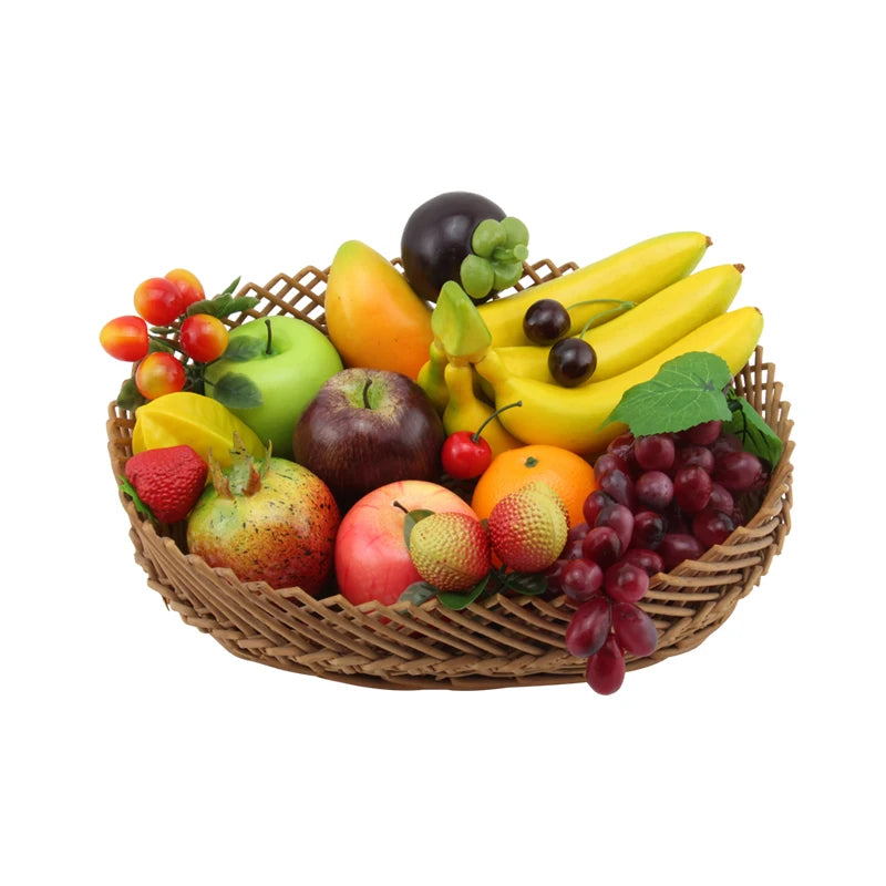 Artificial Decor Fruits Bubble Mini Simulation Fruit Apple Orange Lemon Set Crafts Festive Supplies Foam Fruit Model 38pc/set