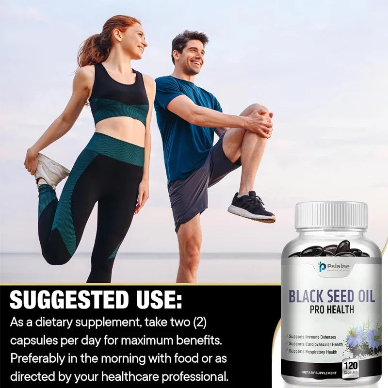 Organic Black Seed Oil Supplement - Supports Immune System, Respiratory Health