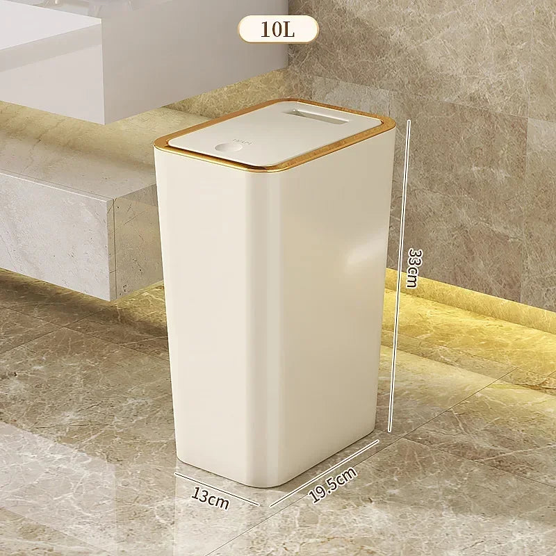 ποΈ 10L Odor-Proof Trash Can | One-Touch & Space-Saving ποΈ