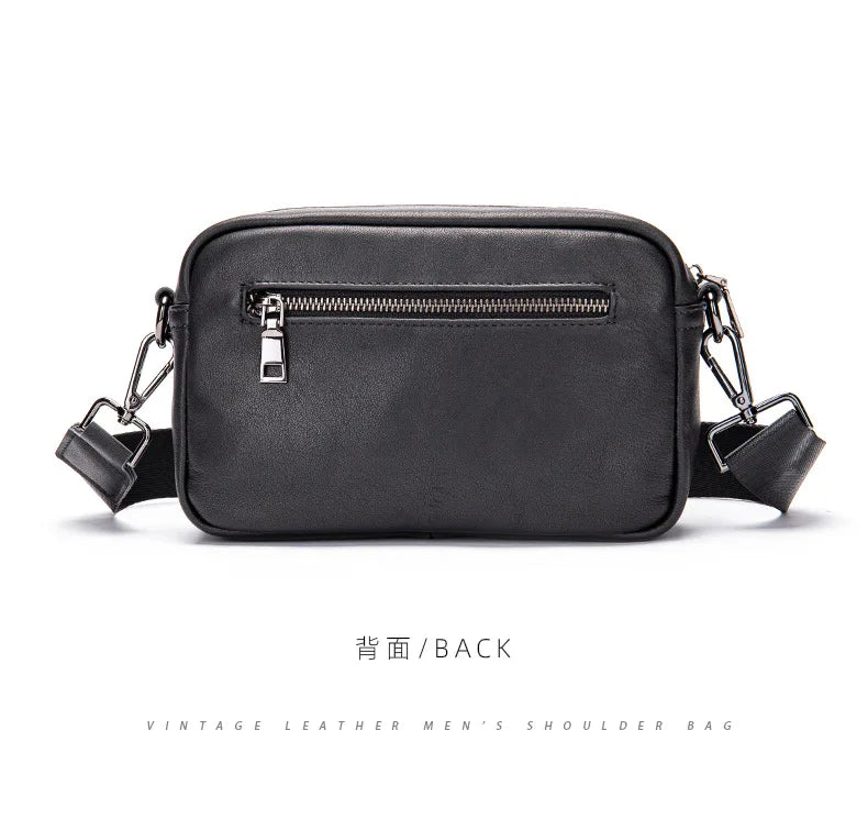 New men's crossbody bag, versatile and universal single-shoulder bag, large-capacity genuine leather fashionable crossbody bag