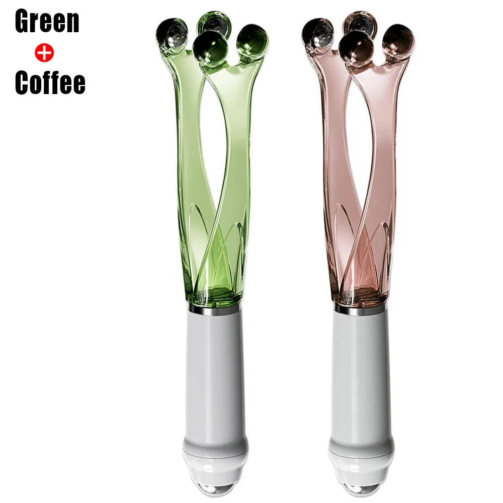 1/2PCS Finger Massager Roller with Stainless Steel Beads, Dual Head 360 Degree Rolling Design, 4 Sided Massager for Hand Relax