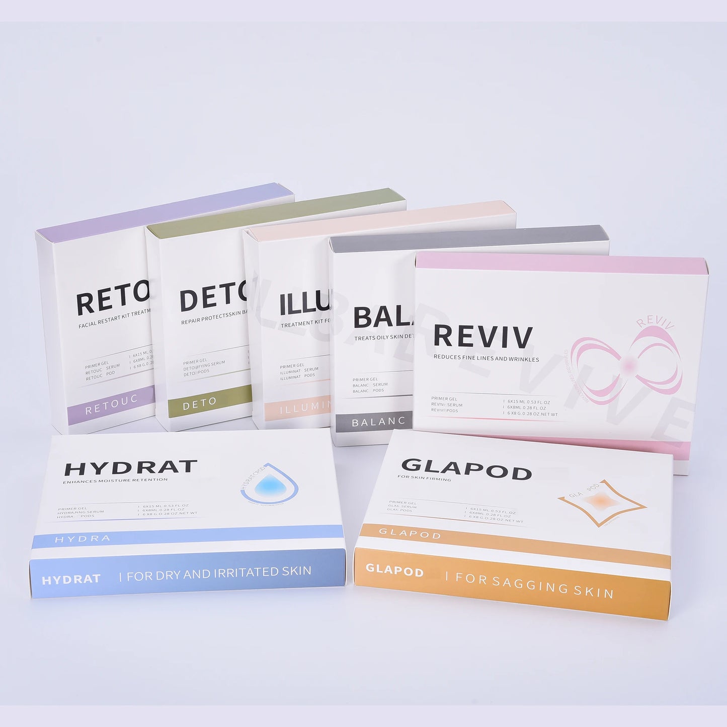 New Arrival 7 Type CO2 Oxygen Bubble Capsule Kit Skin Exfoliation Oxygen Bubble Pods Skin Care Beauty Serum Device