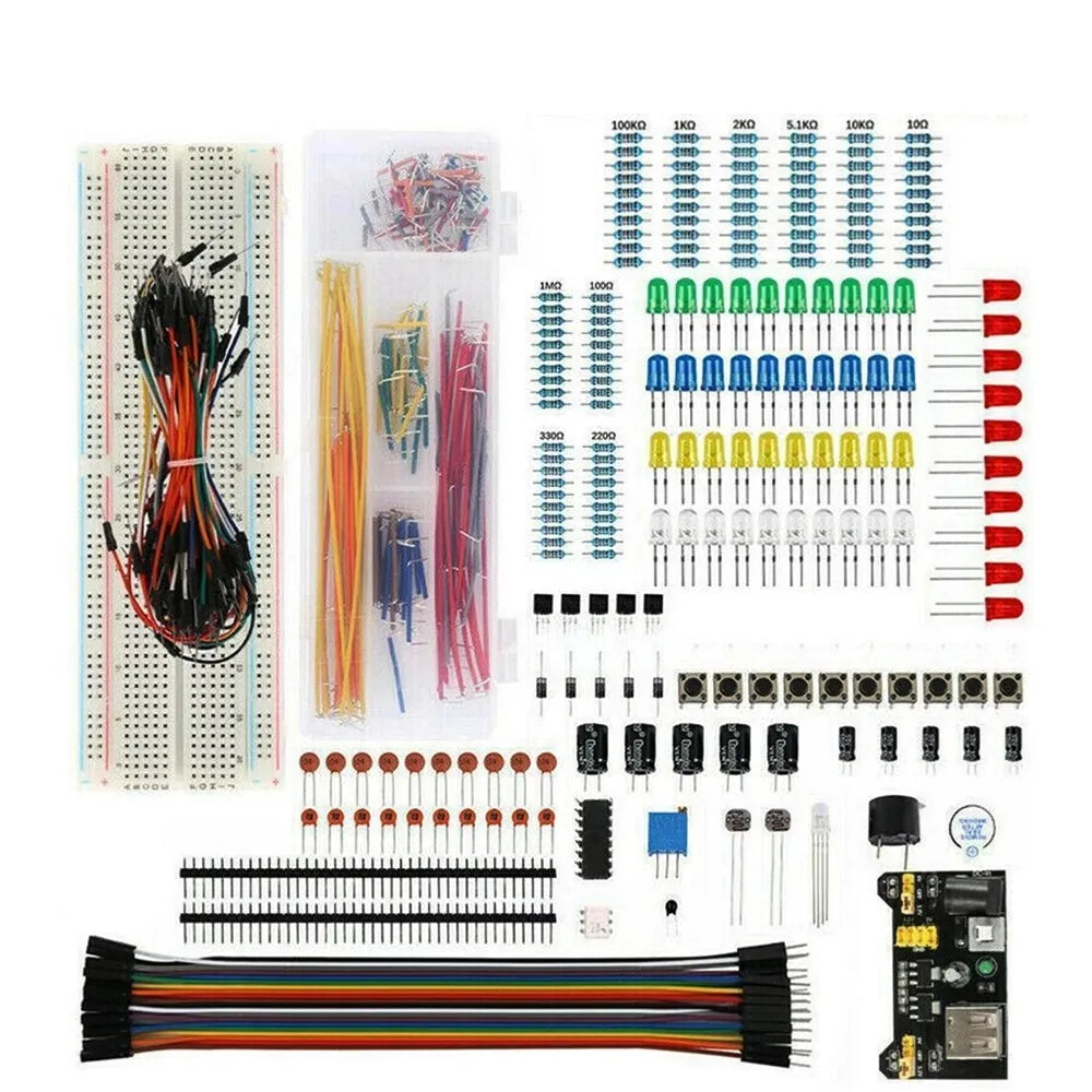 DIY Project Starter Kit For Arduino Kit Electronic DIY Kit Electronic Component Set With Box 830 Tie-points Breadboard
