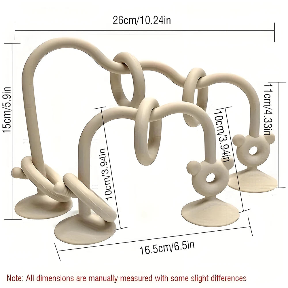 Silicone Children's Silicone Desktop Toys Bead Wrap Baby Early Learning Puzzle Game Toys Highchair Desktop Adsorption Toys