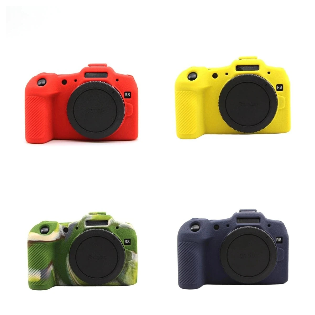 For Canon EOS R8 Camera Silicone Cover Anti-slip Grip Soft Protective Case Dustproof Anti-fall Portable Camera Bag
