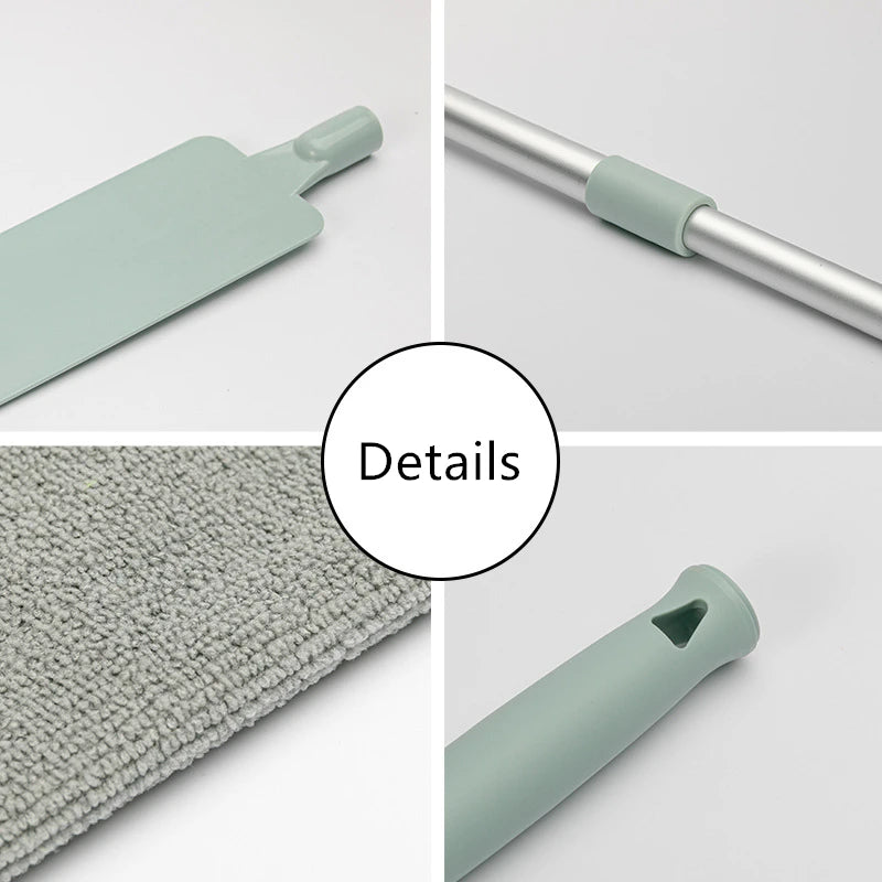 Telescopic Flat Head Dust Brush Lengthen Handle Mop Sofa Bed Bottom Gap Non-Woven Duster Sweep Artifact Household Cleaning Tool