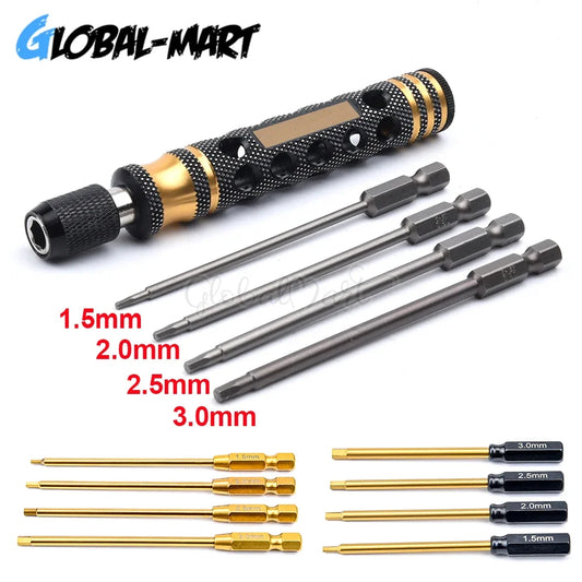 AANEW Metal Hexagonal Wrenches Screw drivers Tools Kit 1.5mm 2.0mm 2.5mm 3.0mm 1.5/2.0/2.5/3.0mm for RC Models Multirotor