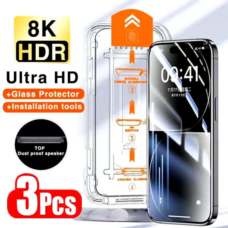 3Pcs Free Installation HD Screen Protector For Samsung A55 5G A54 A53 A52 A51 A35 A34 A33 A32 A31 A16 A15 A14 A13 A12 Glass Film