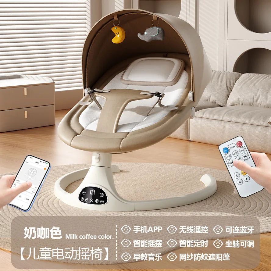 Baby Electric Soothing Cradle Bed Artifact Baby Multifunctional Sitting and Reclining Rocking Chair Electric Cradle APP