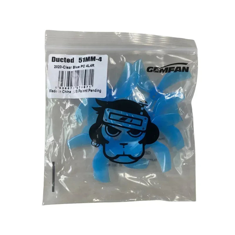 8Pcs / 4Pairs GEMFAN D51 2020 2x2x4 2inch 50.3mm 4-Blade PC Propeller 1.5mm for RC FPV Racing Freestyle Tinywhoop BETA85X Drone